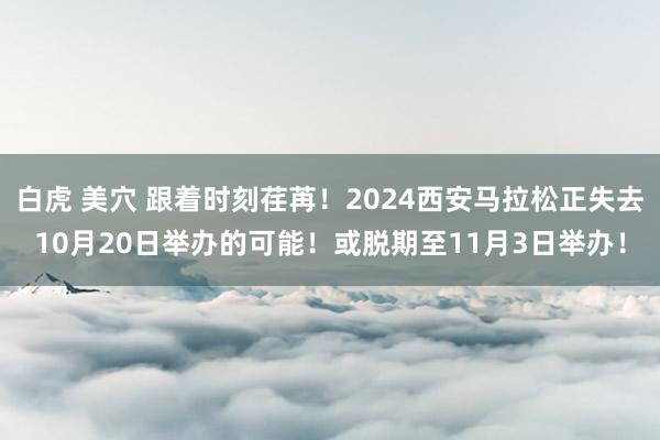 白虎 美穴 跟着时刻荏苒！2024西安马拉松正失去10月20日举办的可能！或脱期至11月3日举办！