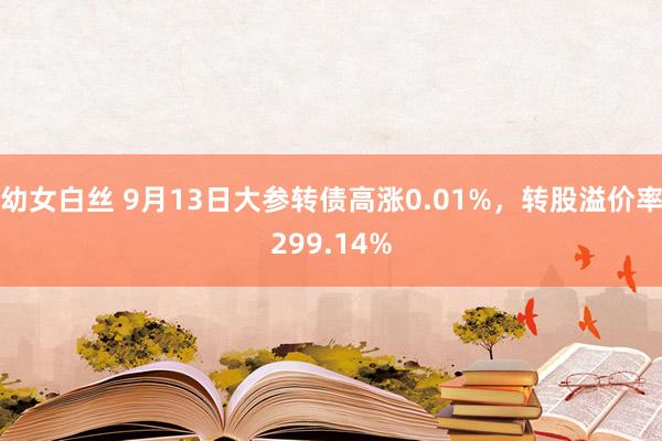 幼女白丝 9月13日大参转债高涨0.01%，转股溢价率299.14%