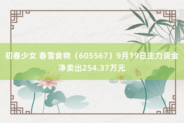 初春少女 春雪食物（605567）9月19日主力资金净卖出254.37万元