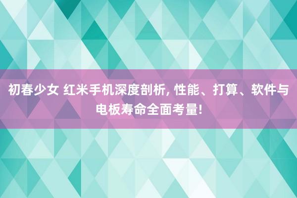 初春少女 红米手机深度剖析， 性能、打算、软件与电板寿命全面考量!