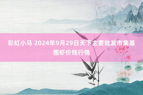 彩虹小马 2024年9月29日天下主要批发市集基围虾价钱行情