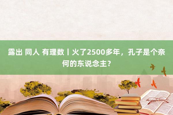 露出 同人 有理数丨火了2500多年，孔子是个奈何的东说念主？