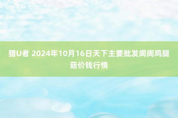 猎U者 2024年10月16日天下主要批发阛阓鸡腿菇价钱行情