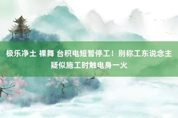 极乐净土 裸舞 台积电短暂停工！别称工东说念主疑似施工时触电身一火