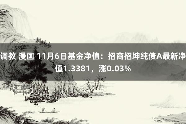 调教 漫画 11月6日基金净值：招商招坤纯债A最新净值1.3381，涨0.03%